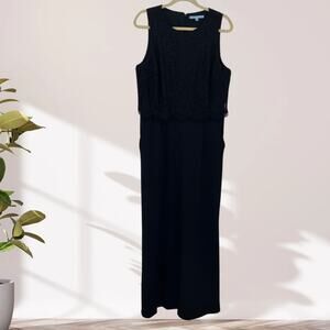 ANTONIO MELANI Black Lace Jumpsuit